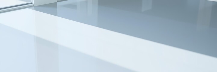 Shiny smooth surface of glass reflecting light, abstract, crystal