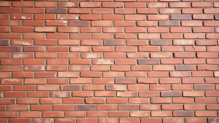 Obraz premium Rustic red brick wall with rough texture perfect for backgrounds or design elements, pattern, exterior