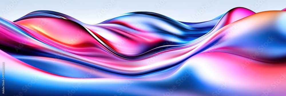 Wall mural colorful wave patterns create a mesmerizing abstract background with flowing shapes and gradients.
