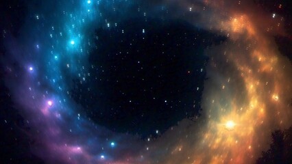 Fototapeta premium Space background with shining stars Realistic colorful nebula wallpaper spiral galaxy wallpaper 
