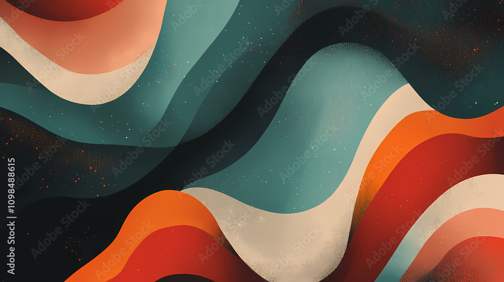 Canvas Prints abstract fluid background pattern in colorful shape design. modern retro design style for poster, fl