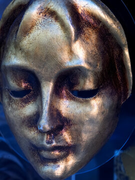 Beautiful Venetian masks typical for famous Venice Carnival in Italy
