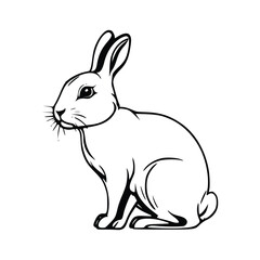 Obraz premium Cute rabbit Farm animal icon