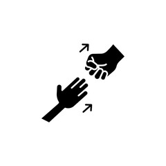 Obraz premium abandonment icon black and white vector outline sign