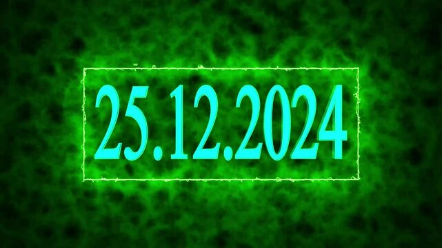 Merry Christmas Day 25 december sky color boder saber animation on multicolor Background.