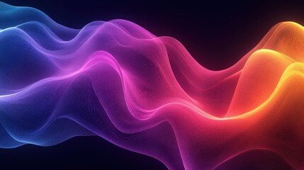 Fototapeta premium Vibrant Abstract Waves in Electric Pink and Orange Tones