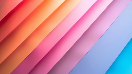 Obraz premium Colorful abstract background featuring diagonal stripes in gradient shades, perfect for modern design and creative projects.