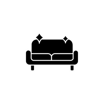 recommend clip art: Furniture dry cleaning icon black and white vector outline sign