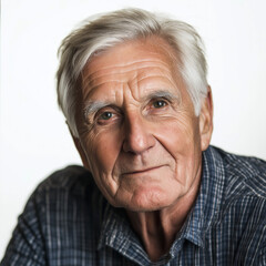 Happy Elderly Man Isolated