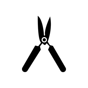 black shears isolated on white clip art preview