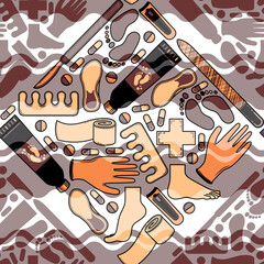 Sole Searching Endless Feet Repeat Pattern Design