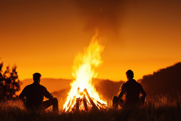 Obraz premium Family Bonfire