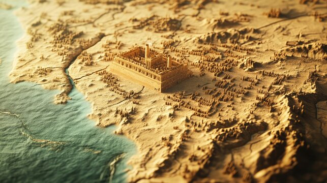 Detailed Map of the Ancient Near East during the Time of Nebuchadnezzar, Showcasing Historical Landmarks and Geographic Features in Stunning Gigapixel Quality
