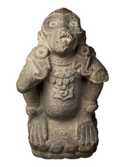 Obraz premium Aztec Spider Monkey with Wind God Regalia - Pre-Columbian Stone Sculpture