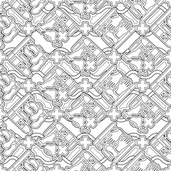 Sole Searching Endless Feet Line Art Illustration as Repeat Pattern Design