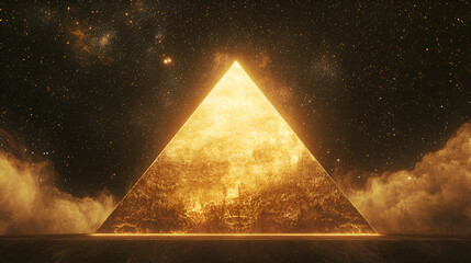 Cosmic Pyramid: Golden Glow