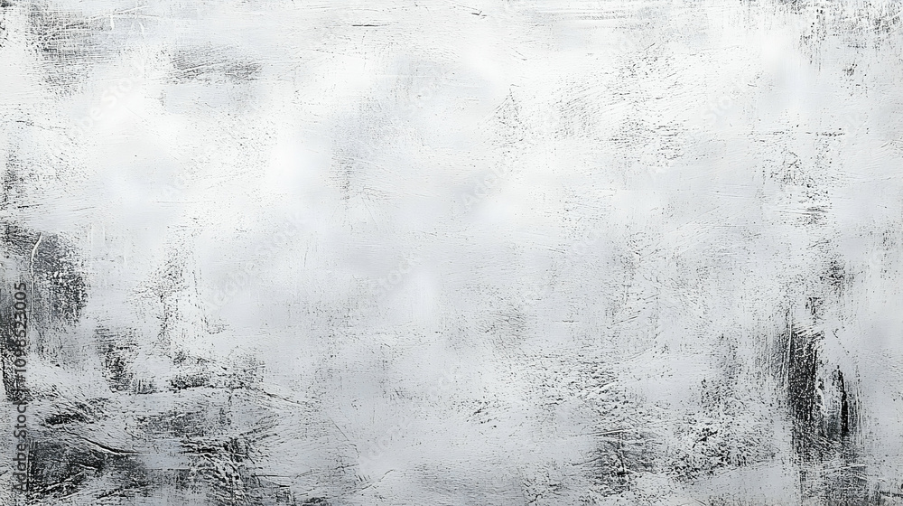 Poster abstract gray and white textured background, a painterly canvas with subtle brushstrokes and distres