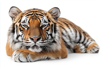 Fototapeta premium Tiger On White Background