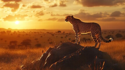 Obraz premium The Majestic Cheetah, International Cheetah Day