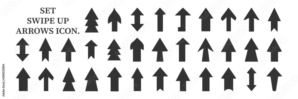 Poster arrow icon vector set. arrows icons vector set. contains symbol of various arrow head point shape, p