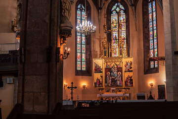 The renaissance St. Catherine's Church of Kremnica, Slovakia