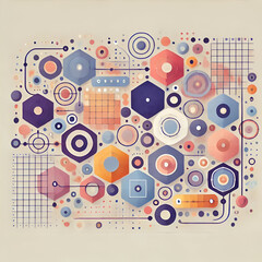 Obraz premium abstract background with geometric pattern ideal fort poster and card design 