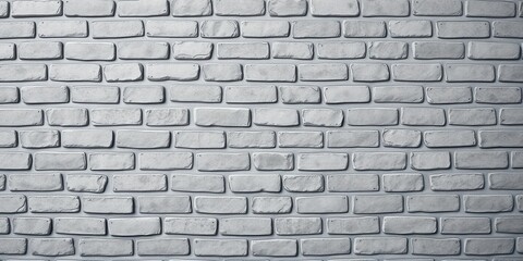 Obraz premium A textured brick wall with a subtle light gray color and staggered rows, providing a timeless backdrop for any design project.