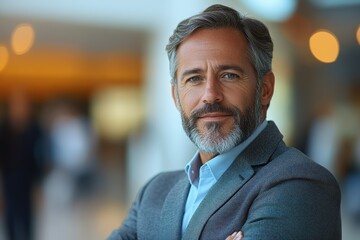 Fototapeta premium Professional financial advisor meeting clients in a formal setting, discussing wealth management and retirement planning solutions,