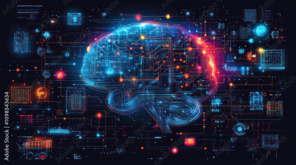 Poster digital brain: a neural network visualization