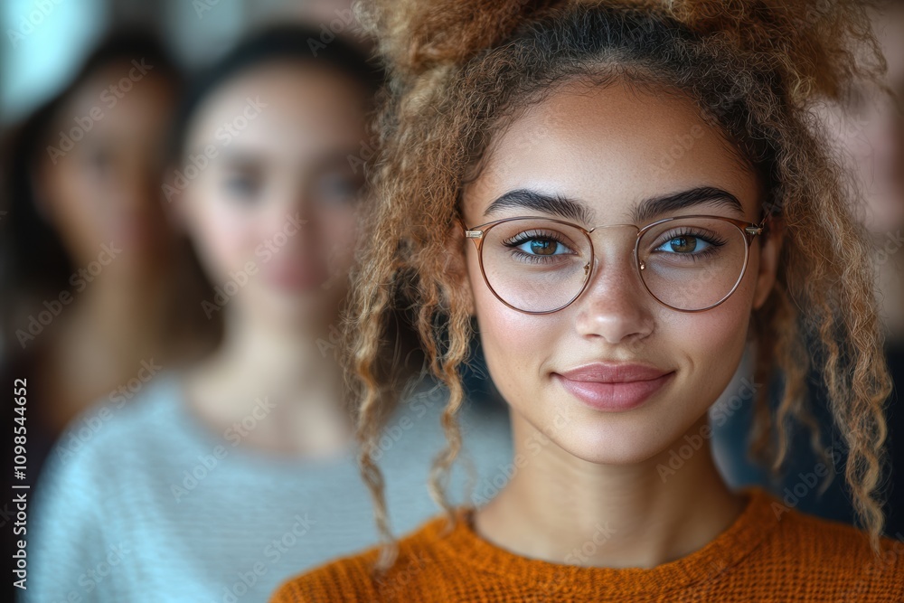 Poster women in finance and engineering leading projects with focus and precision, contributing to diverse 