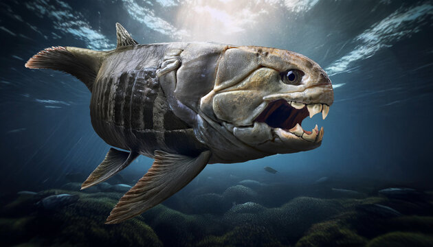 Dunkleosteus In Devonian Sea