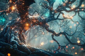 Exploring the complexities of machine learning and neural networks with a modern aesthetic design