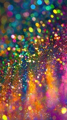 Colorful Liquid Particles Creating a Psychedelic Effect in Vibrant Hues for a Stunning Visual Experience in High Resolution