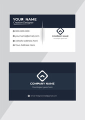Red modern creative business card and name card horizontal simple clean template vector design