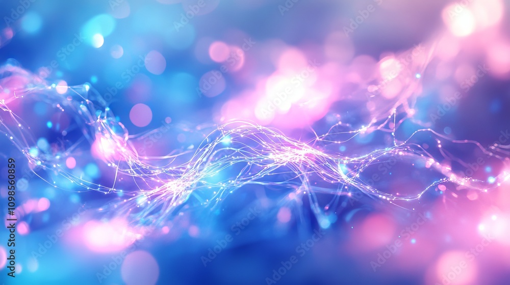Canvas Prints abstract glowing lines digital art