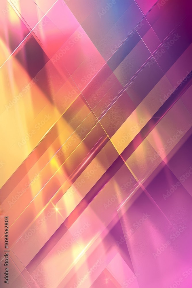 Poster colorful abstract geometric background with vibrant gradients and dynamic light effects, perfect for