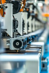 Fototapeta premium Automated industrial machinery, production line.