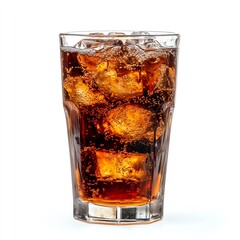 Chilled glass of refreshing carbonated beverage