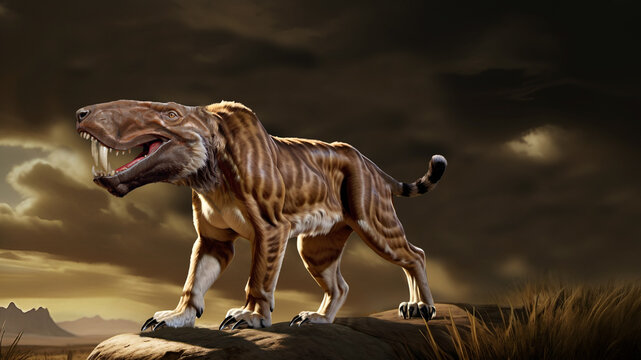 Gorganops under a Stormy Sky