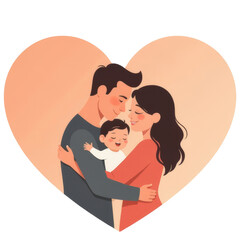 Fototapeta premium Family embraces in a heartwarming hug, celebrating love and togetherness on Valentine's or National Hug Day