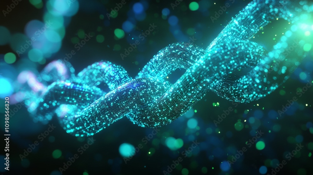 Aufkleber abstract glowing particle network design