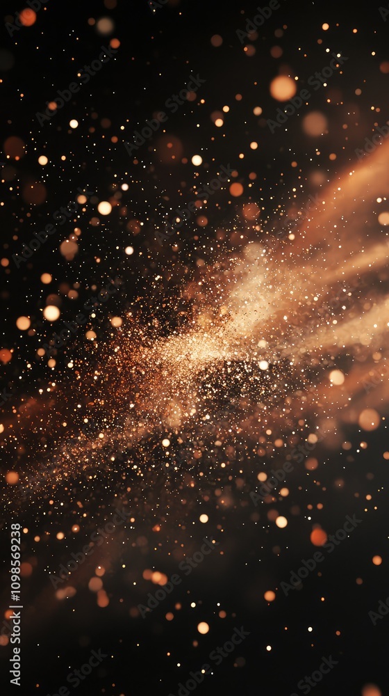 Poster ethereal cosmic particles resembling stars and galaxies in a beautiful celestial display of light an