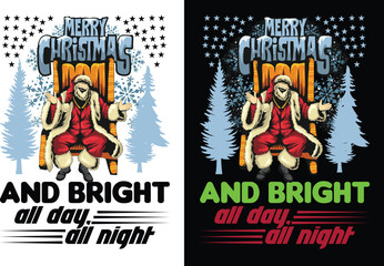 Print merry Christmas t shirt design