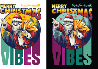 Print merry Christmas t shirt design and graphics