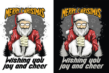 Print merry Christmas wishing you joy and cheer t shirt design