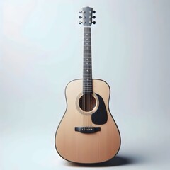 Obraz premium acoustic guitar on white background