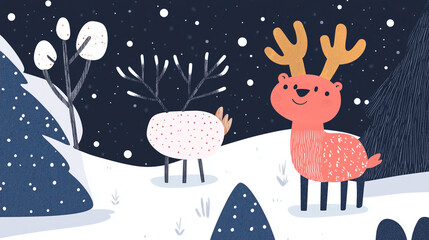 Winter Wonderland Vectors and Magical Creatures