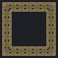 Obraz premium Circular decorative gold ornament.