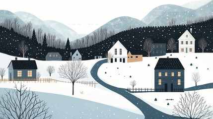 Winter Nostalgia in Vintage Illustrations