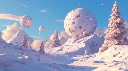 Surreal Christmas Landscapes with Dreamlike Atmosphere